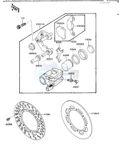 KDX 200 C [KDX200] (C1-C3) [KDX200] drawing FRONT BRAKE