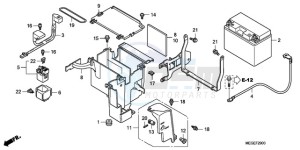 VT750CA9 UK - (E / MKH ST) drawing BATTERY