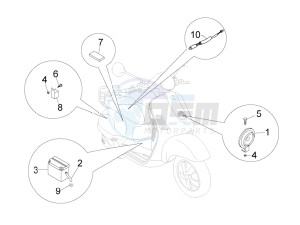 LX 50 4T-2V 25Kmh NL drawing Control switches - Battery - Horn