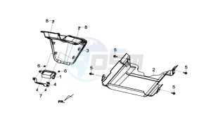 GTS 125I drawing REAR FENDER / INNER SHIELD