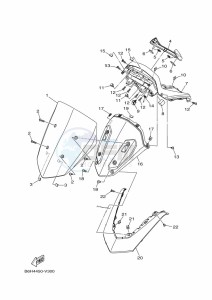 YP125RA XMAX 125 ABS (B9Y1) drawing LEG SHIELD