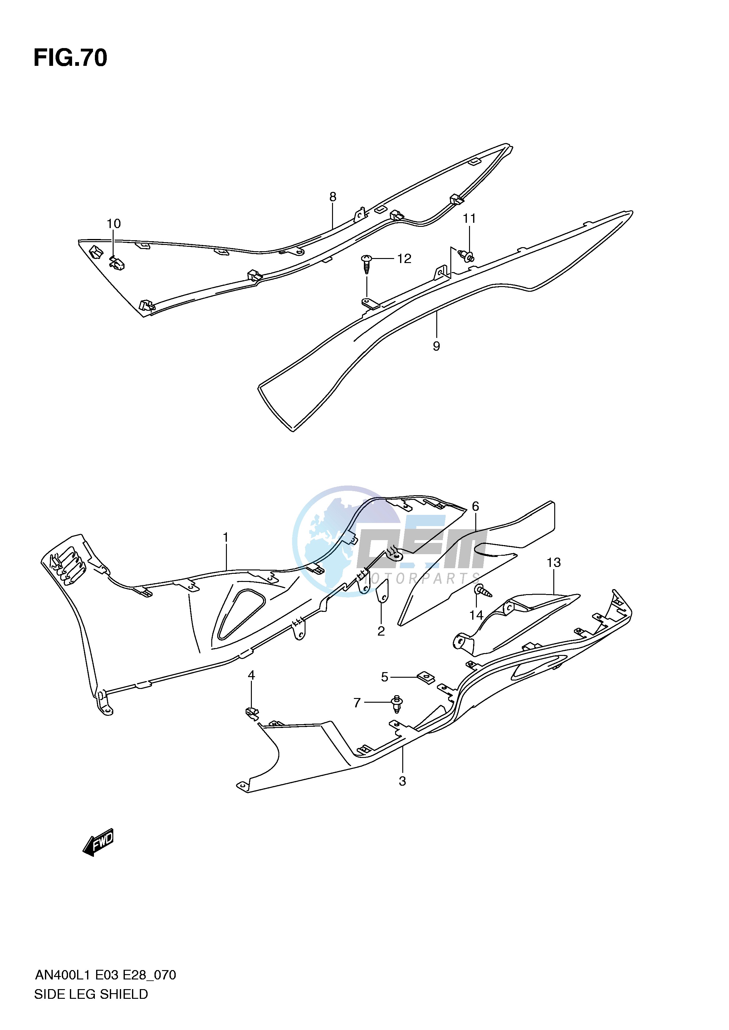 SIDE LEG SHIELD (AN400ZAL1 E28)