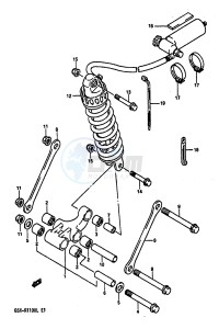 GSX-R1100 (K-L) drawing REAR CUSHION LEVER (MODEL L)