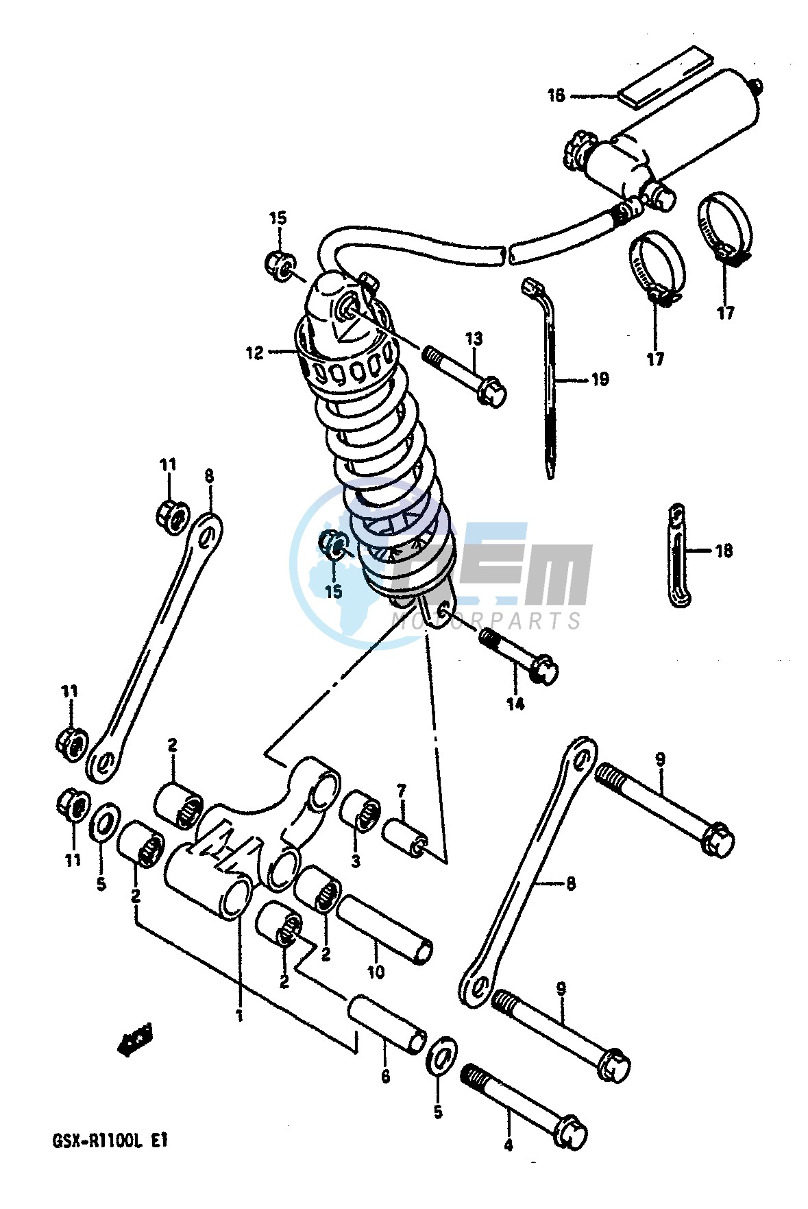 REAR CUSHION LEVER (MODEL L)