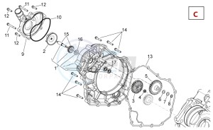 Shiver 750 GT drawing Water pump