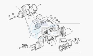 V 11 1100 Cafè-Ballabio Cafè-Ballabio drawing Starter motor