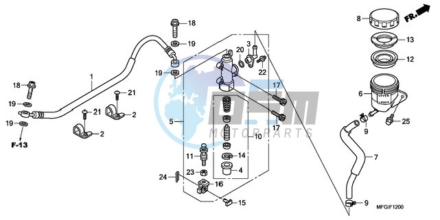 REAR BRAKE MASTER CYLINDER (CB600F/F3)