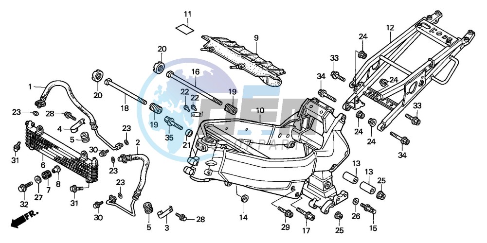 FRAME BODY/OIL COOLER