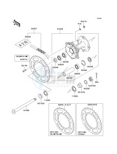 KX 250 R [KX250] (R1) R1 drawing REAR HUB