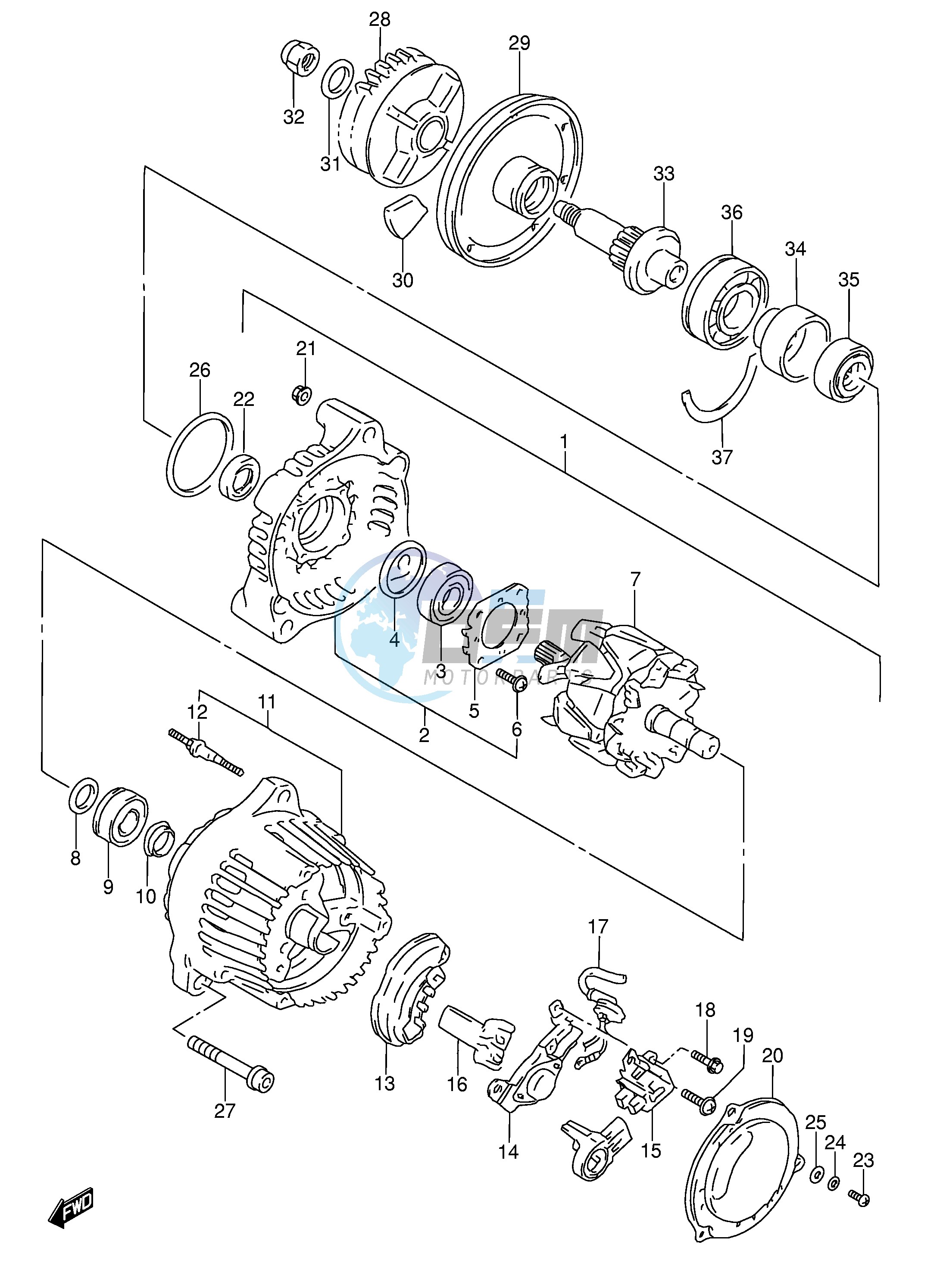 ALTERNATOR (MODEL S T V)