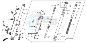 CB1300A CB1300SUPER FOUR drawing FRONT FORK