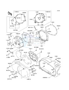 VN 1600 E [VULCAN 1600 CLASSIC] (6F) E6F drawing LEFT ENGINE COVER-- S- -