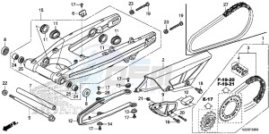 CRF250MF CRF250M UK - (E) drawing SWINGARM