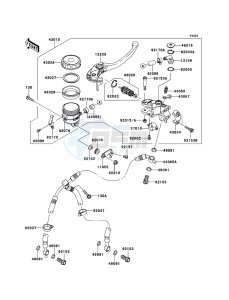 NINJA ZX-6R ZX600RBF FR GB XX (EU ME A(FRICA) drawing Front Master Cylinder