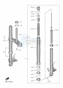 YZF600 YZF-R6 (BN6K) drawing FRONT FORK