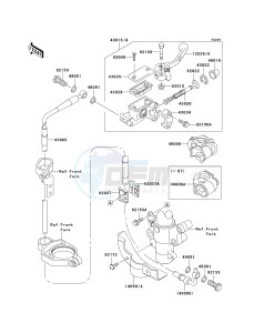 KX 100 A [KX100 MONSTER ENERGY] (A6F - A9FA) D9F drawing FRONT MASTER CYLINDER