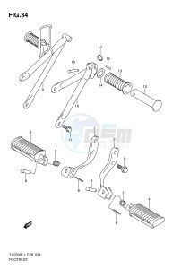 TU250X (E28) drawing FOOTREST