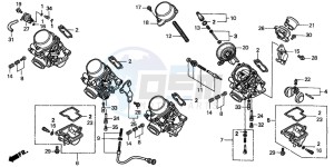 CB600F HORNET drawing CARBURETOR (COMPONENT PARTS)