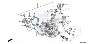 CRF250RG CRF250R ED drawing THROTTLE BODY