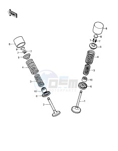 KZ 750 E (E1) drawing VALVES -- 80 KZY 50-E1- -