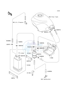 EX 250 F [NINJA 250R] (F15-F19) [NINJA 250R] drawing FUEL EVAPORATIVE SYSTEM-- CA- -