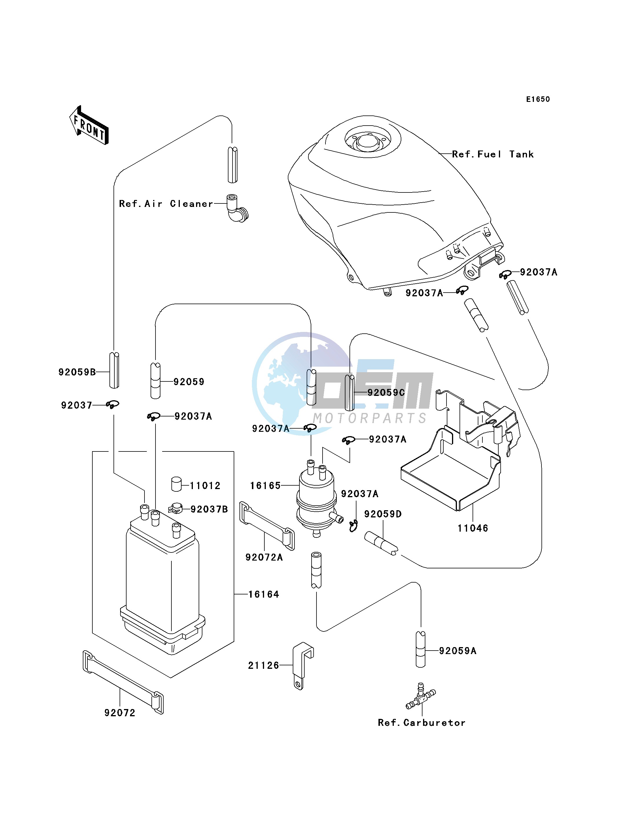 FUEL EVAPORATIVE SYSTEM-- CA- -