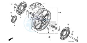 CBF1000AA UK - (E / MKH) drawing FRONT WHEEL