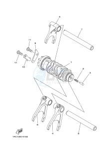 MT09 900 (1RCD 1RCE) drawing SHIFT CAM & FORK