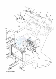 YFM450FWBD KODIAK 450 EPS (BEY2) drawing RADIATOR & HOSE