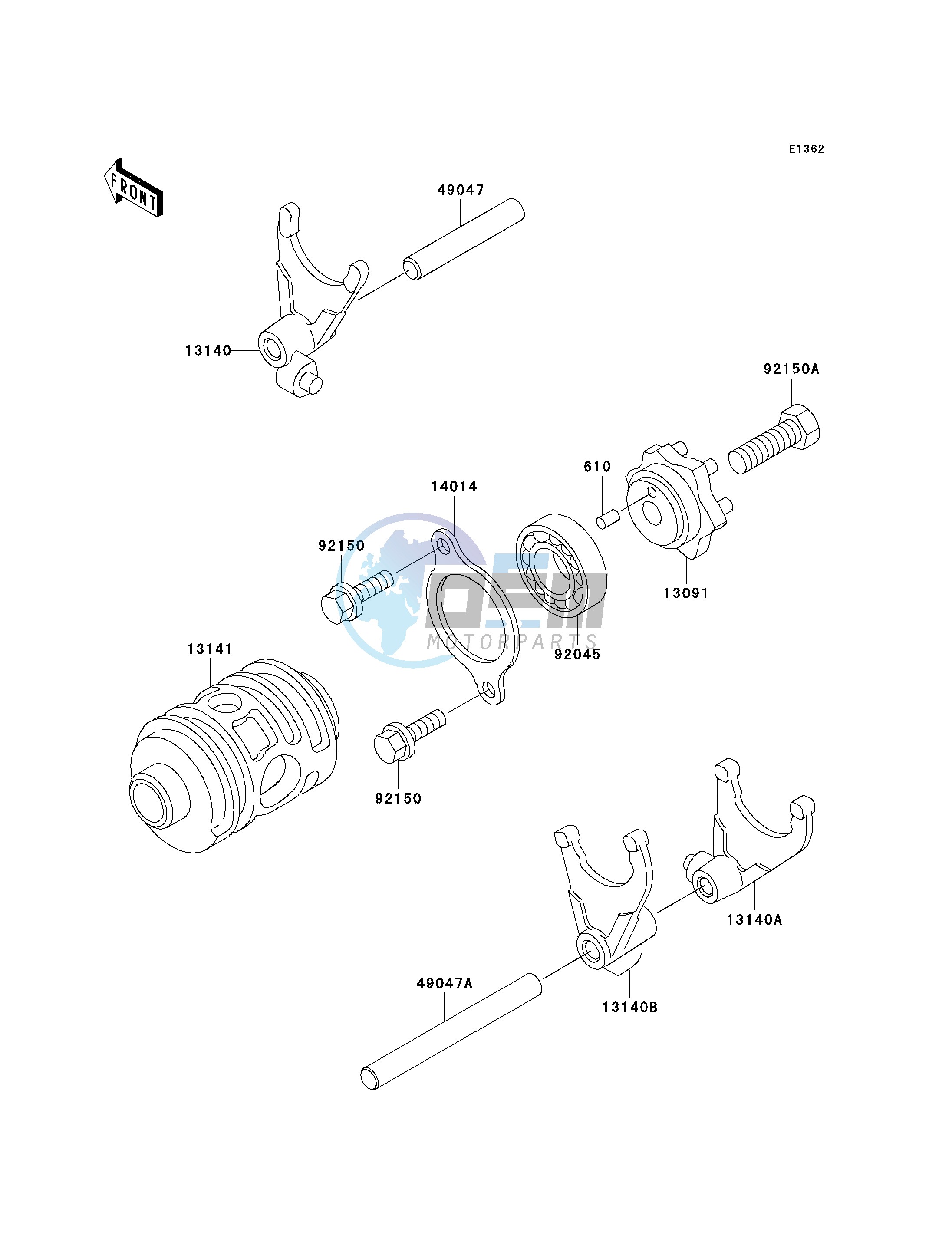 GEAR CHANGE DRUM_SHIFT FORK-- S- -