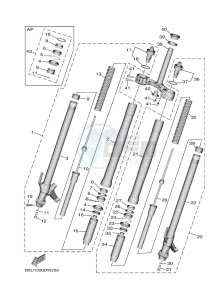 TRACER 9 MTT890 (B5U1) drawing FRONT FORK