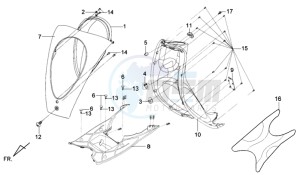 MIO 100 drawing FR PLATE / HEAD LIGHT / FOOTREST