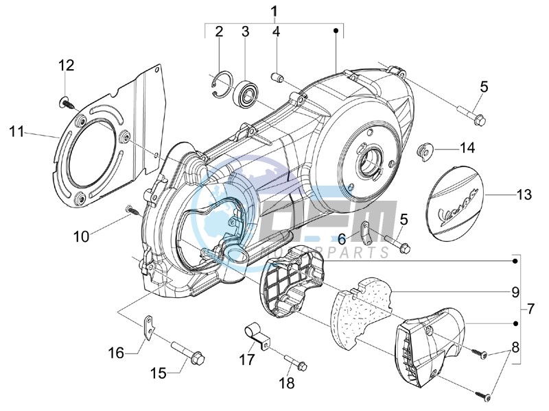 Crankcase cover - Crankcase cooling