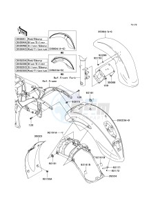 VN 900 D[VULCAN 900 CLASSIC LT] (6F-9F) D7F drawing FENDERS --  - JKAVN2D1 7A011496- -