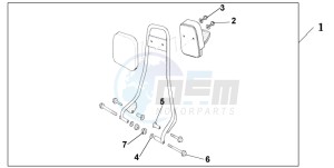 CB250 NIGHTHAWK drawing BACKREST