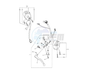 XJ6-F DIVERSION 600 drawing HANDLE SWITCH AND LEVER 5WW1-W4