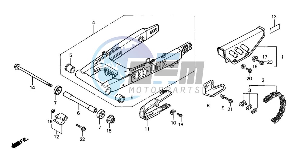 REAR FORK/CHAIN CASE