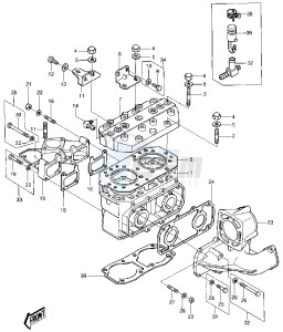 JS 550 A [JS550] (A5-A8) [JS550] drawing CYLINDER HEAD_CYLINDER