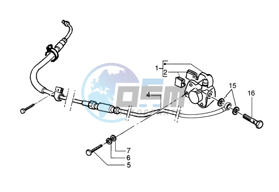 Rear caliper