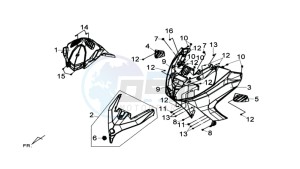 MAXSYM 600I ABS drawing VOORSTE ONDERSPOILER