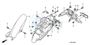 CBF125MA France - (F) drawing REAR FENDER