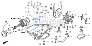 CB1300F1 CB1300SUPER FOUR drawing OIL PAN/OIL PUMP