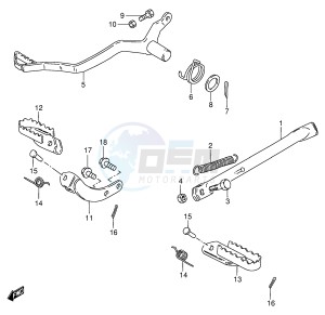 DS80 (E3-E28) drawing PROP STAND - BRAKE PEDAL