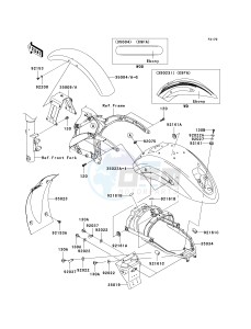 VN 900 C [VULCAN 900 CUSTOM] (7F-9FA) C9F drawing FENDERS