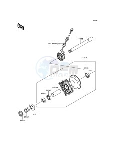 KLX450R KLX450AFF EU drawing Front Hub