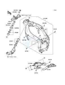 NINJA ZX-6R ZX600RDF FR GB XX (EU ME A(FRICA) drawing Frame