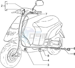 Typhoon 125 drawing Transmissions-rear brake-speedometer (kms)