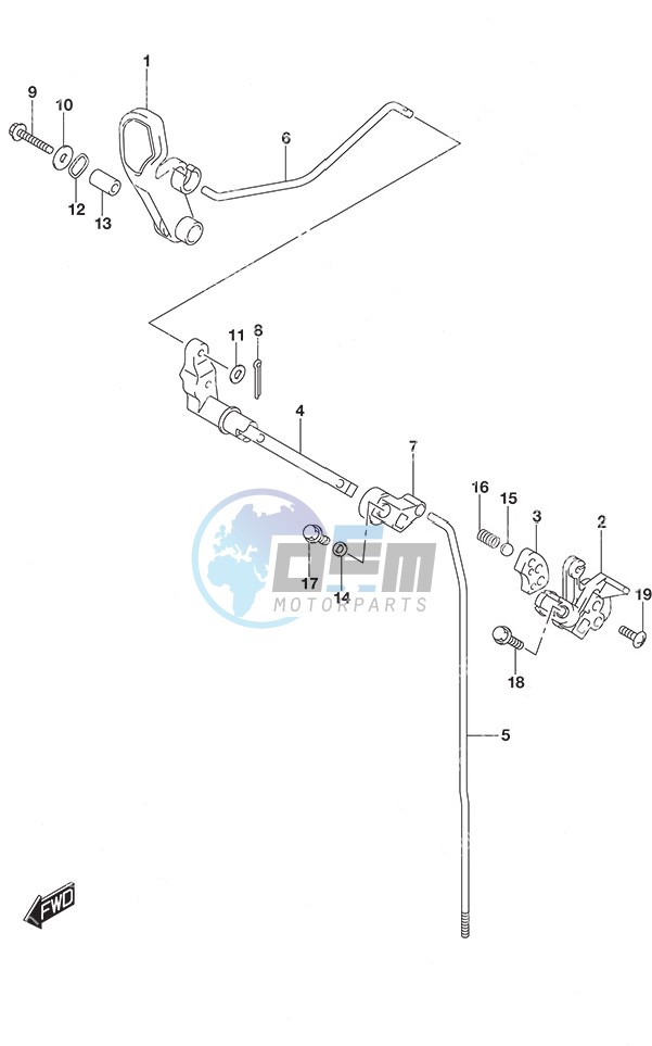 Clutch Rod Non-Remote Control