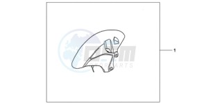 CBR1000RA9 UK - (E / ABS) drawing CARBON FIBER FRONT FENDER