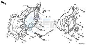 TRX500FAC drawing REAR CRANKCASE COVER